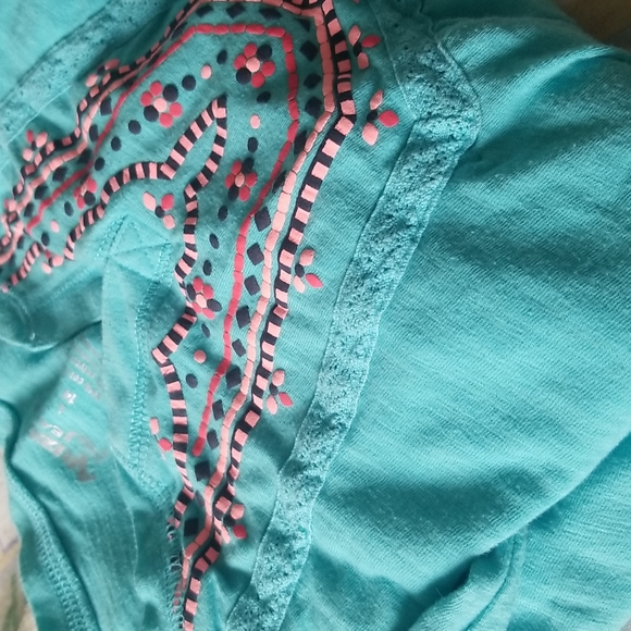 Girl's large summer top, blue - Picture 3 of 3